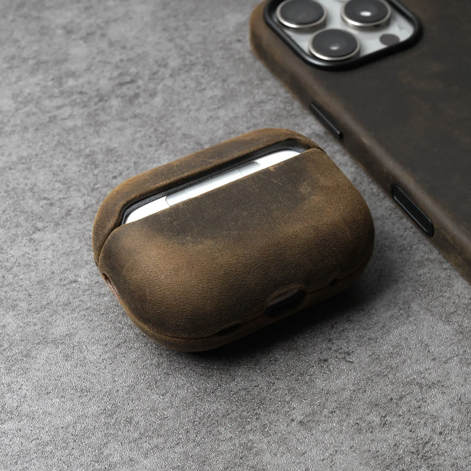 เคสหนังแท้ YMW Crazy Horse สำหรับ AirPods Pro 3 2 เคสหนังวัวสุดหรู ฝาครอบหูฟังบลูทูธไร้สาย