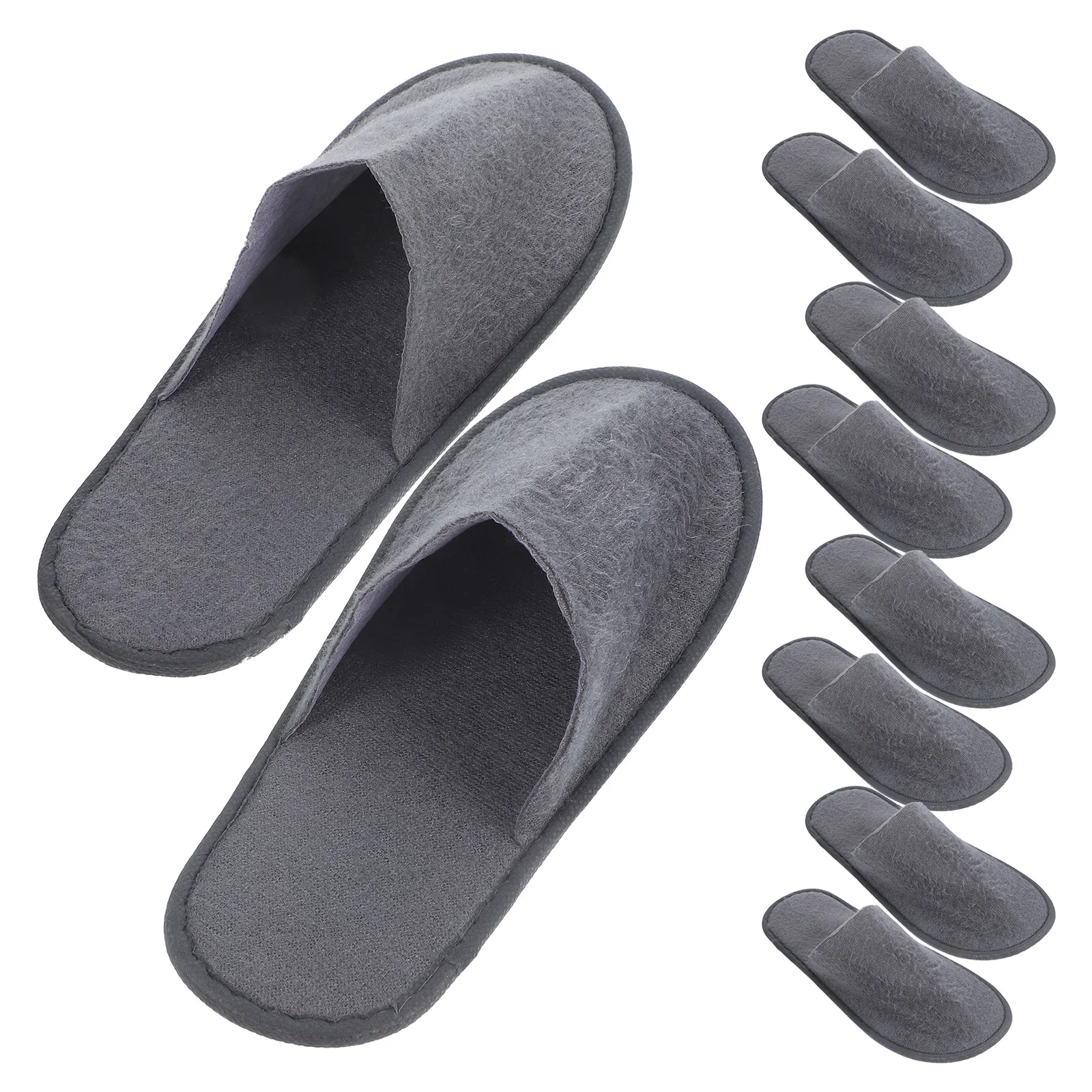 

10 Pairs Travel Slippers Home Guest While Sandals Non-slip One Time Plush Hotel Room Bridesmaid