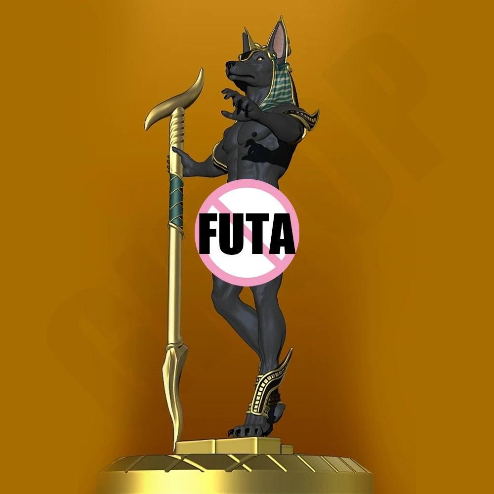 FUTA Sexy Anubis 1/24 Scale Resin Figure Model Kit Rabbit Diorama Unassembled Unpainted Doll 3D Printing DIY Statue Crafts Toy