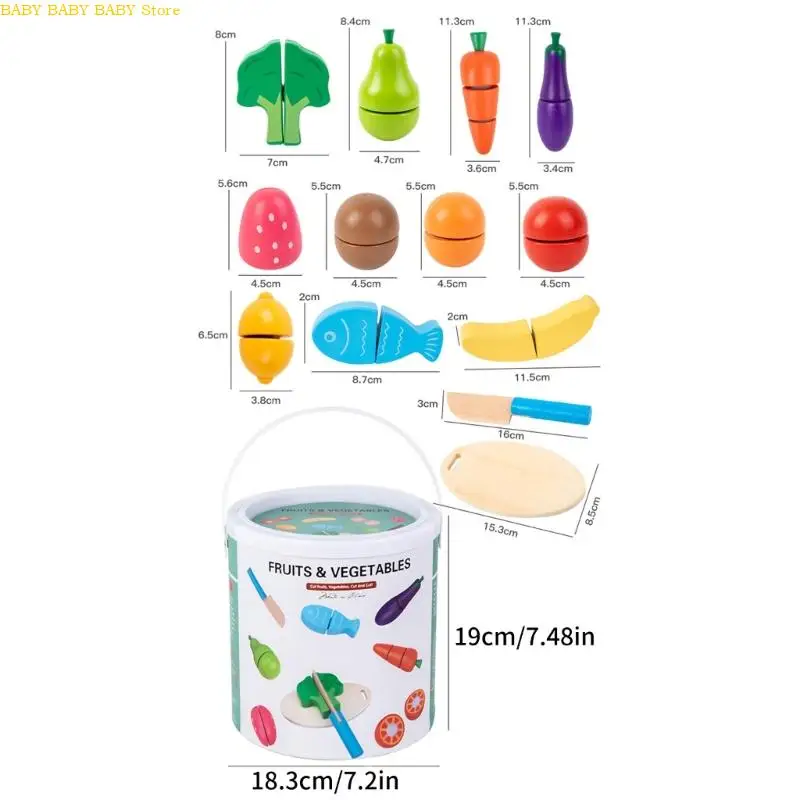 Q81A Interactive Kids Kitchen Toy Slicing Siting Set Skill Skills Skills บทบาทการเล่นบทบาท