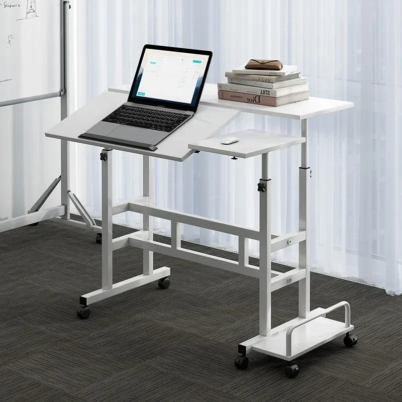homeBedroom Lifting Computer Desk Multifunctional Table Movable Student Desk