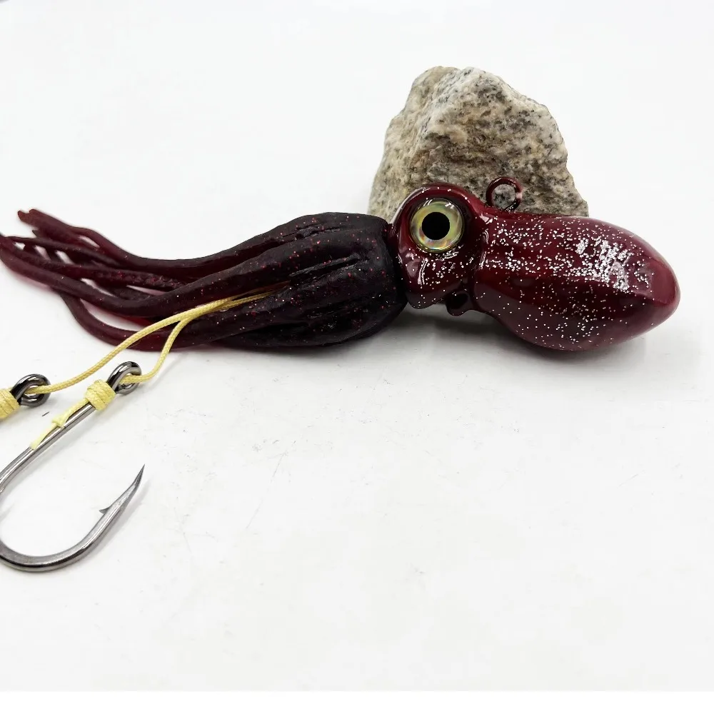 1 Stück Ultra-Starker TPE-Tentakel-Kalmar-Köder 100g-450g | Riesiges Tiefsee-Monster – Sonderedition | Langstrecken-Jigging-Werkzeug – Detail 6