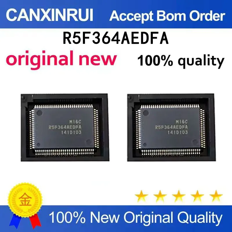 (5 uds-100 uds) Nuevo paquete original de R5F364AEDFA, chip IC de microcontrolador QFP-100 de 16 bits