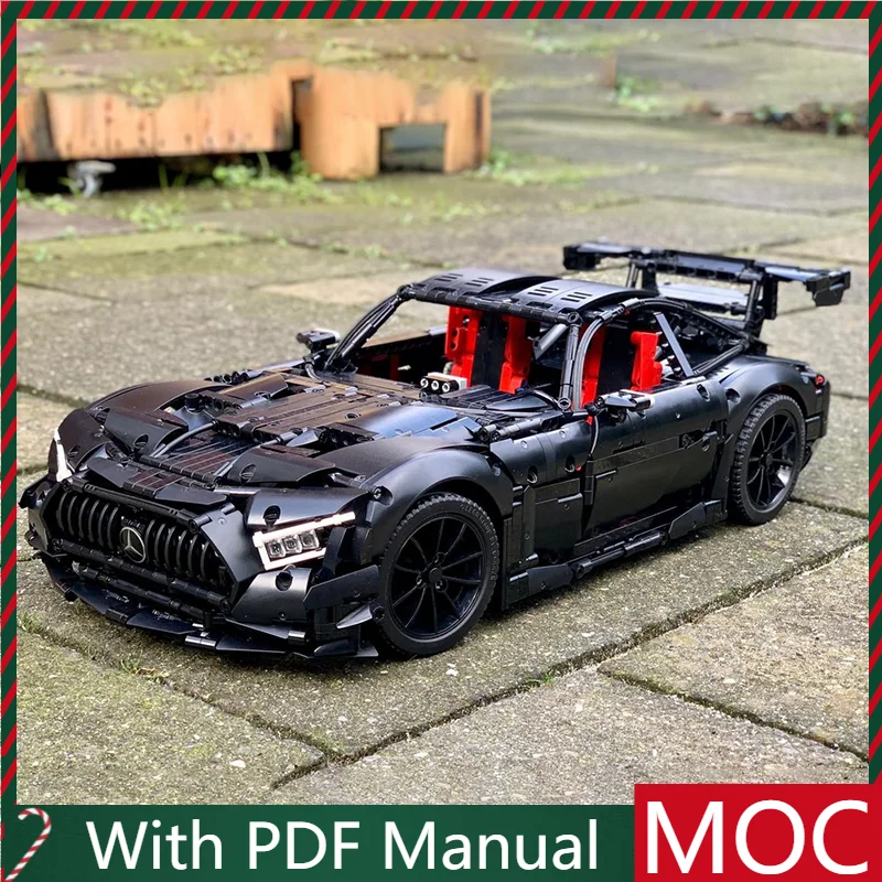 Hot 2660 PCS Technical Elegant Black Sports Car MOC Building Blocks Model Speed Vehicle Bricks Toys Kids Adults Christmas Gifts