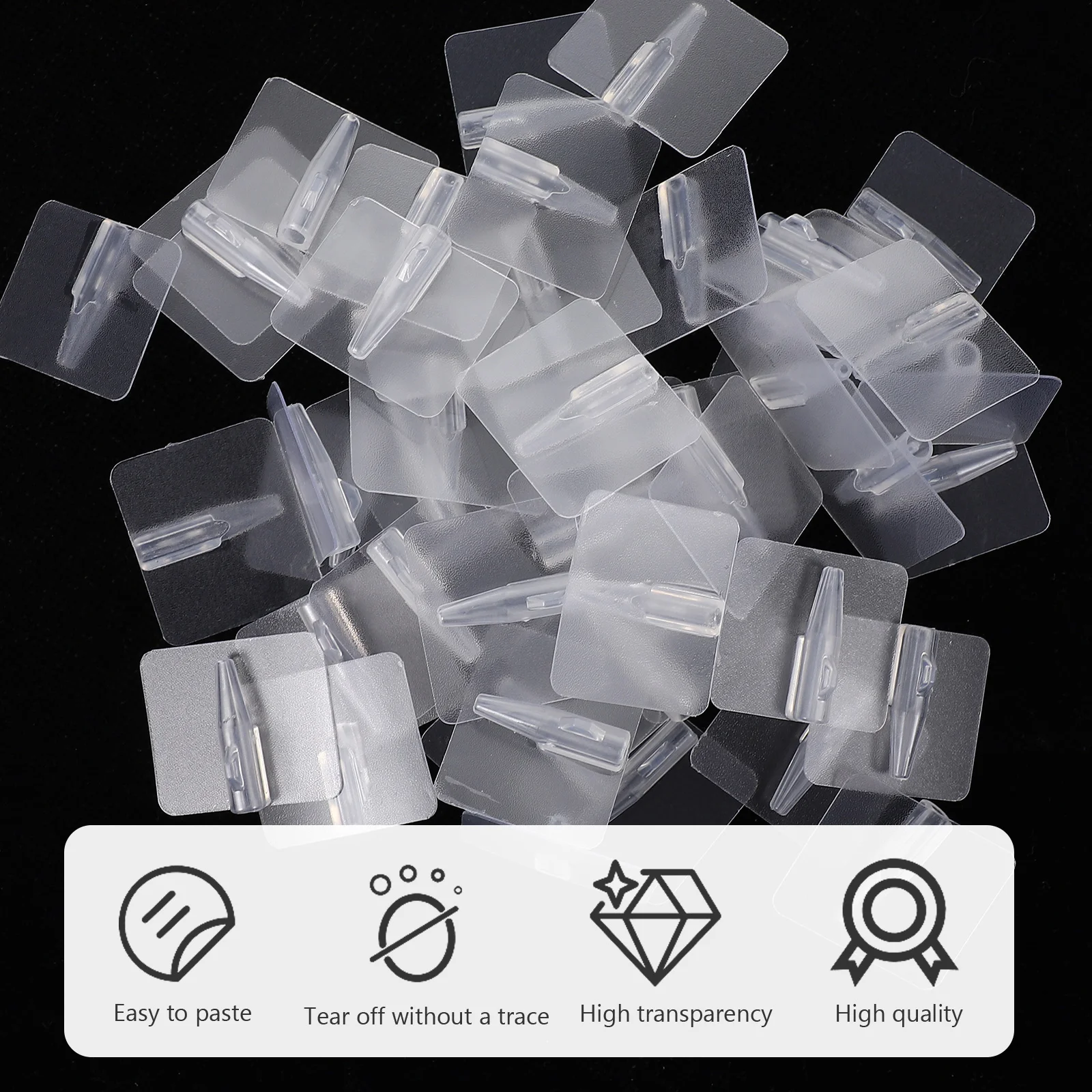 50 Pcs Durable Bouquet Stickers Plastic Fixative Flower Shop Creative Design Lightweight Compact Snack Sticker Packaging Diy