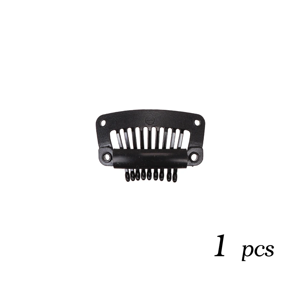 32mm Black Plastic Wig Clips, Snap Clips for Hair Extensions