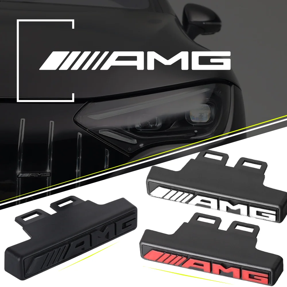 1pc ABS AMG grill grille emblem For AMG Mercedes-Benz W463 W464 W461 G63 G65 Grille Sticker Emblem Badge Sticker Car Accessories