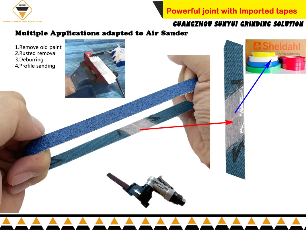 サンディング用研磨バンド、サンダースプロファイル、ベルトサンダー、dynabradeツール、金属研磨、13x457mm、30個