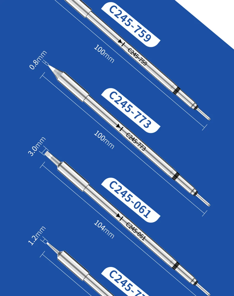 C245 Tip-Set für JBC Lötstation C245-758 C245-759 C245-406 C245-407 C245-032 C245-774 C245-773 C245-061 – Detail 16