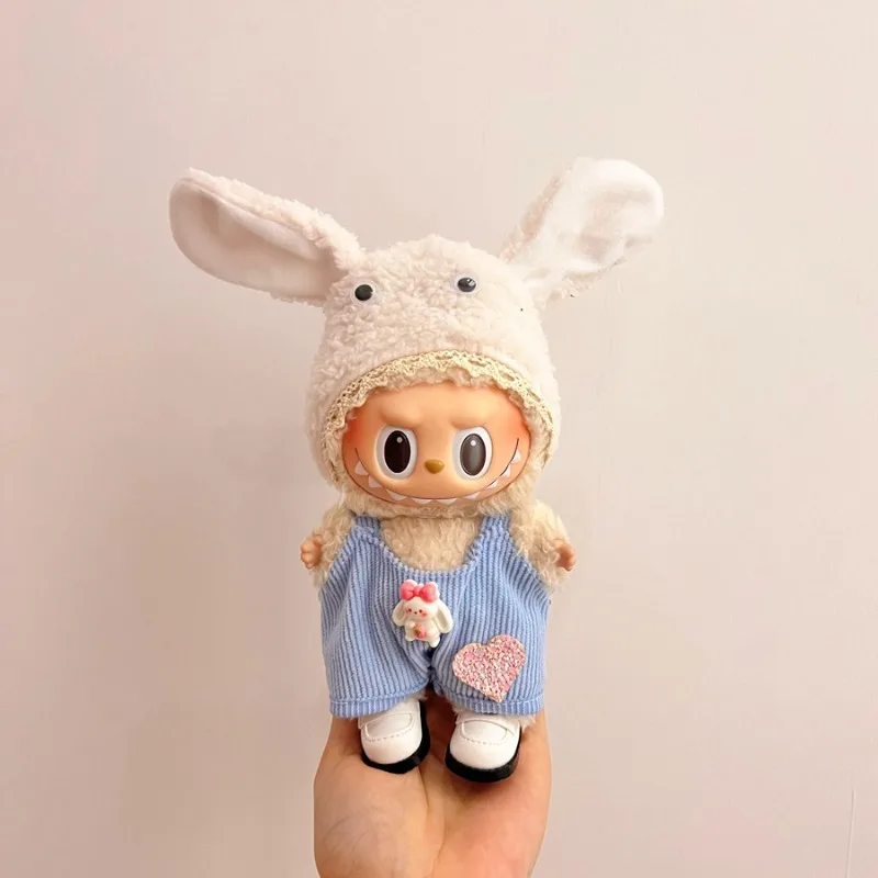 Only clothes are suitable for labubu baby clothes, one, two and three generations of 17cm pendants, plush toy clothes set.