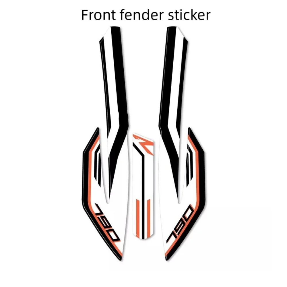 For 790 ADV R Rally Front Mudguard 3D Gel Epoxy Decals Waterproof Anti Abrasion Paint Guard Offroad Motorcycle Refit Parts
