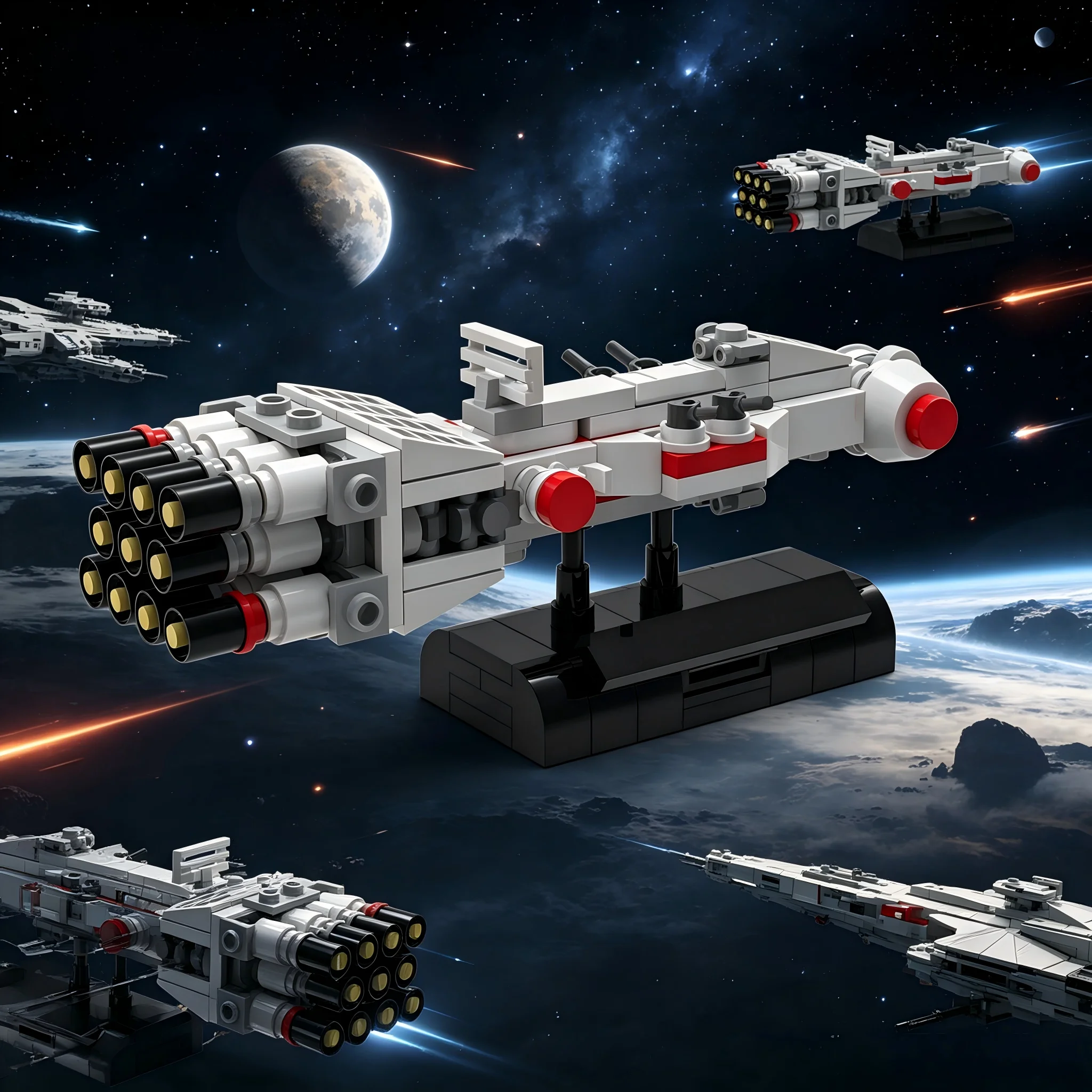 Rebel Scout Ship Blockade Break MOC Brick Set Space War Exploration Vessel DIY Building Toy Gift