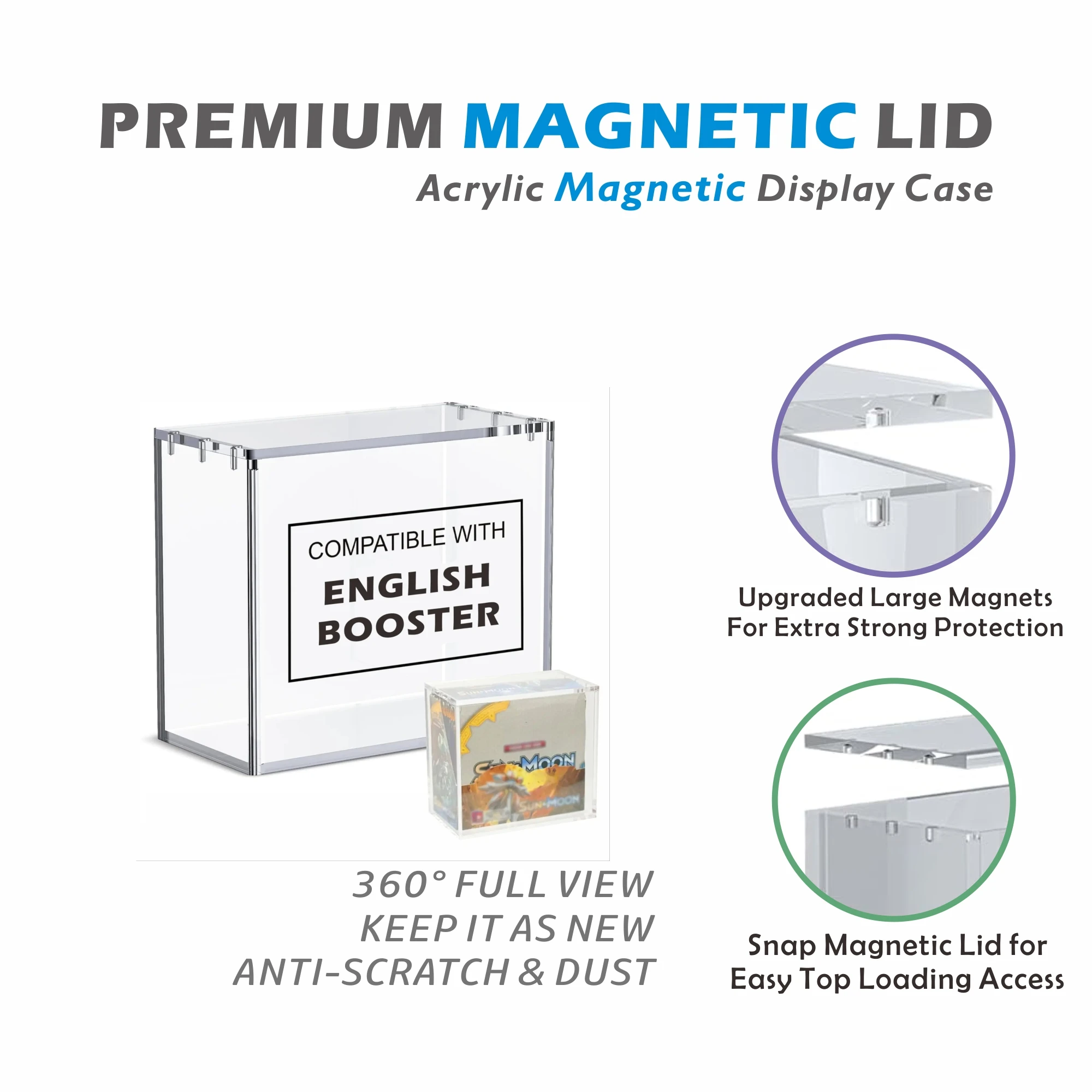 Acrylic Magnetic Case For English Booster 5mm Thick