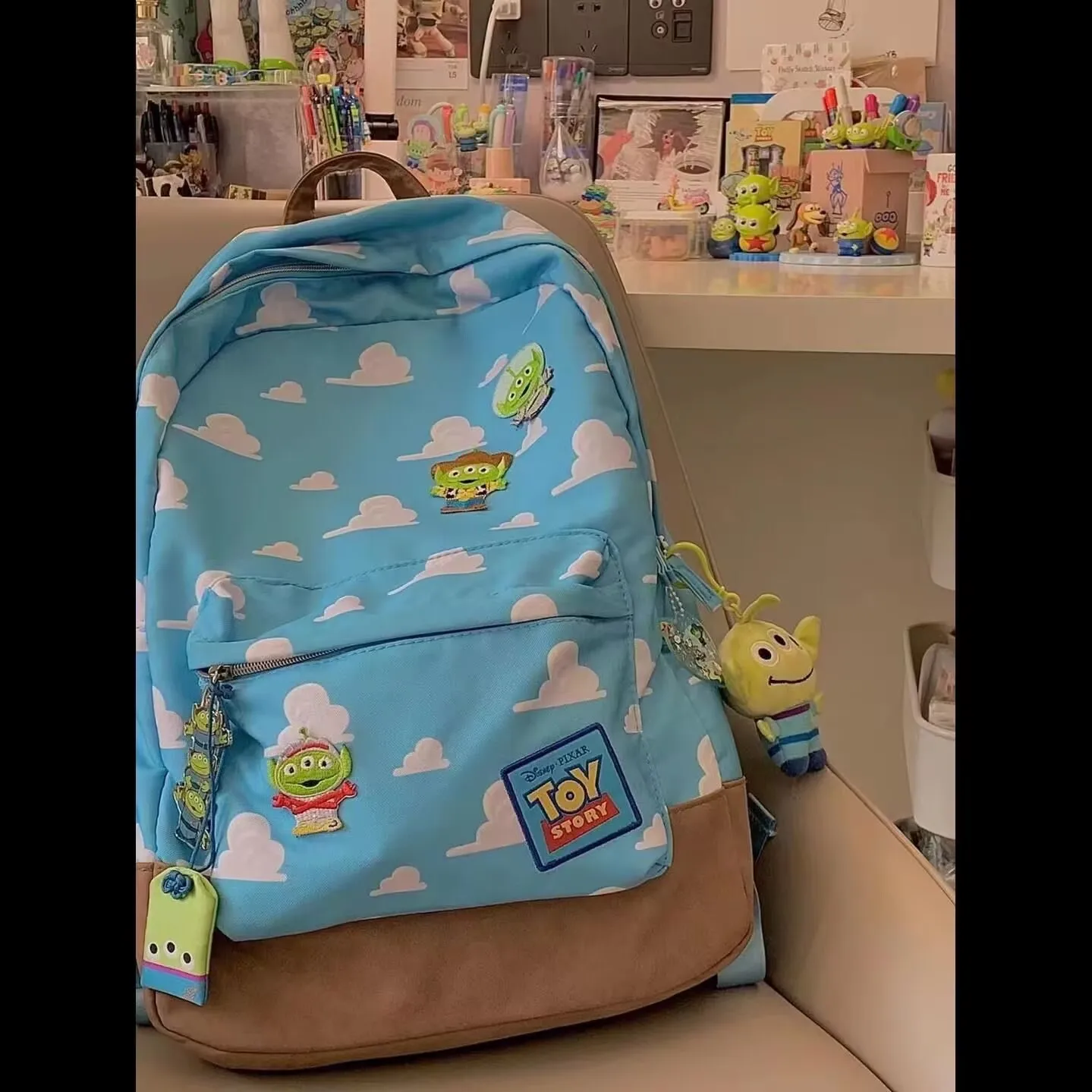 Nova disney cartoon toy story mochila saco de escola do jardim de infância senhora mochila