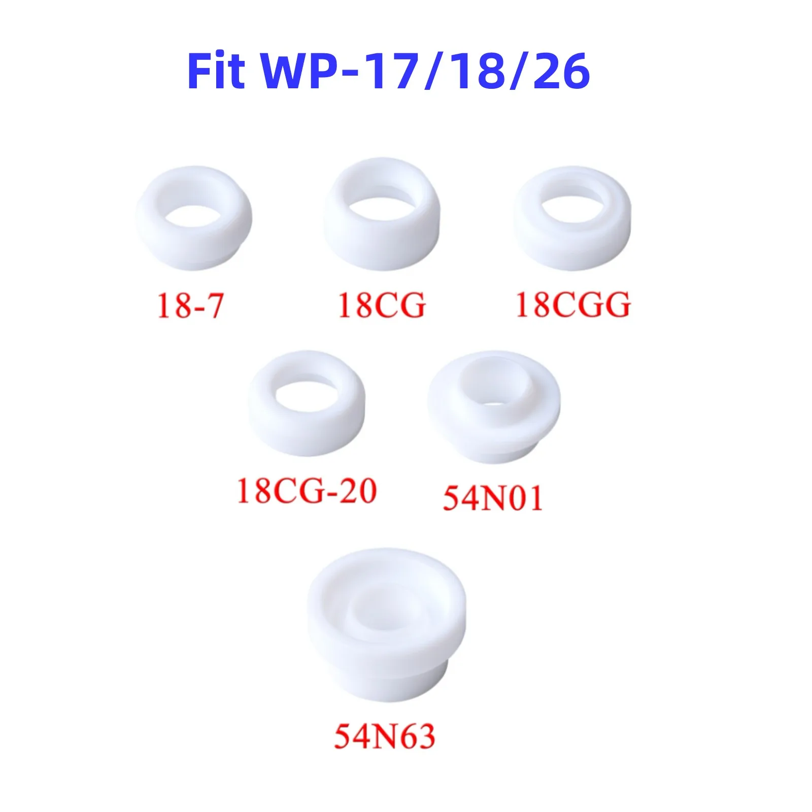 Imagem -02 - Junta do Copo de Isolamento para Tocha de Soldagem Tig 187 18cg 18cgg 18cg20 54n01 54n63 598882 54n63-20 Wp-9 18 20 26 10 Pcs