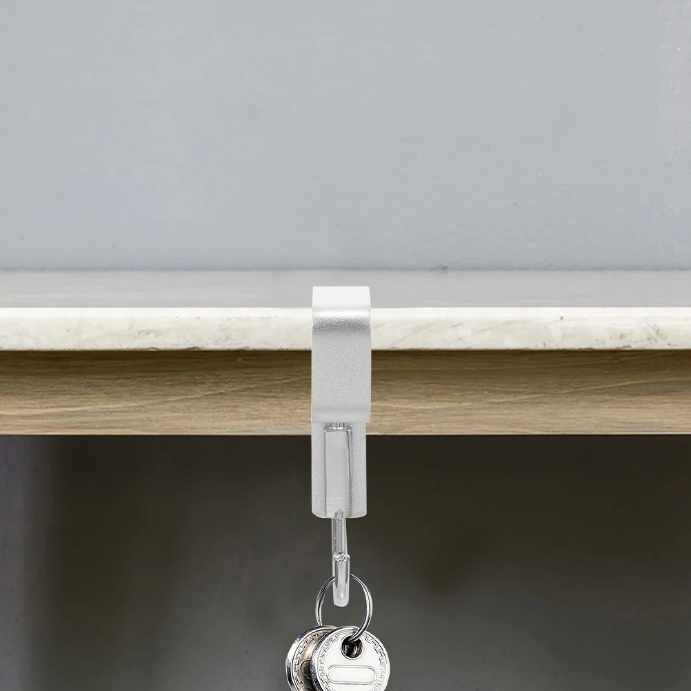 

2Pcs Desk Hook Schoolbag Holder Aluminum Alloy Movable Anti-Slip Table Backpack Hanger Convenient Bag Holder for Office Students