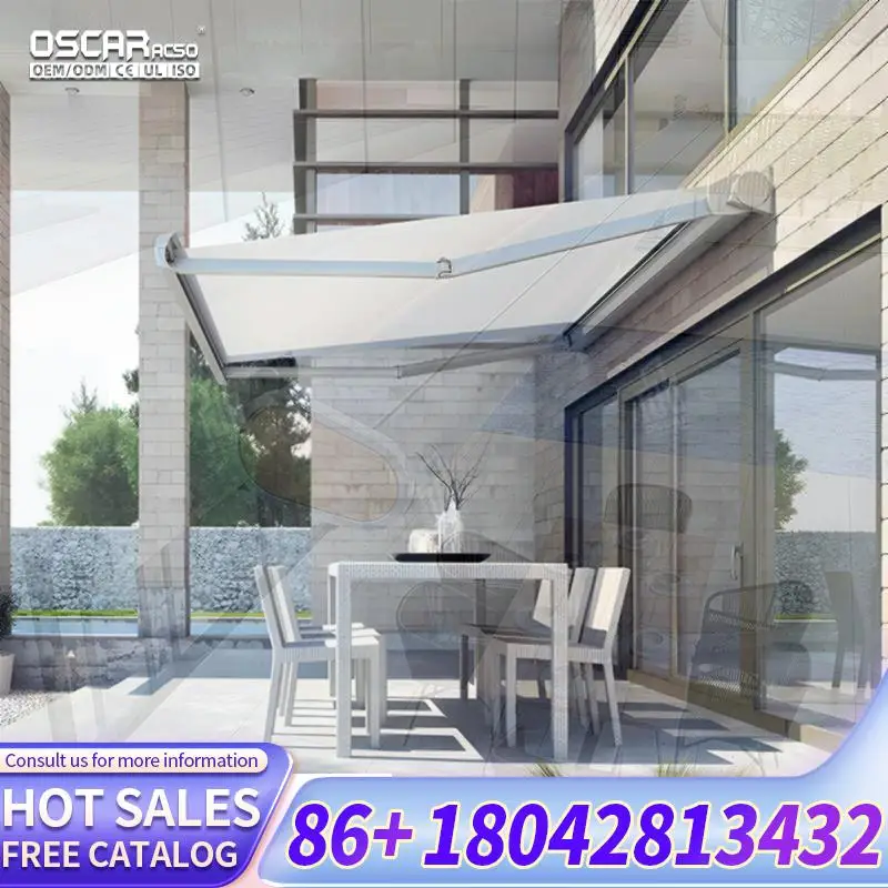 Retractable Windproof Motorized Canopy for Outdoor Garden Window Use Heavy Duty Cassette Awnings in Europe and North America Ret