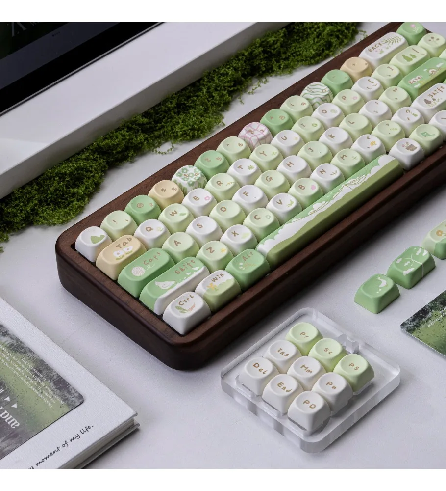 Sublimation high-value PBT mechanical keyboard EV63 keycaps: Night Demon 108-key Moa Mountain Stream Xiaoye keycaps