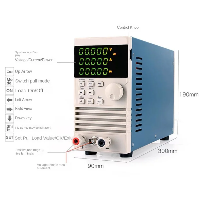 DC electronic load battery capacity tester KP184 high-precision battery discharge capacity tester AC110V/220V RS485/232 150V 40A