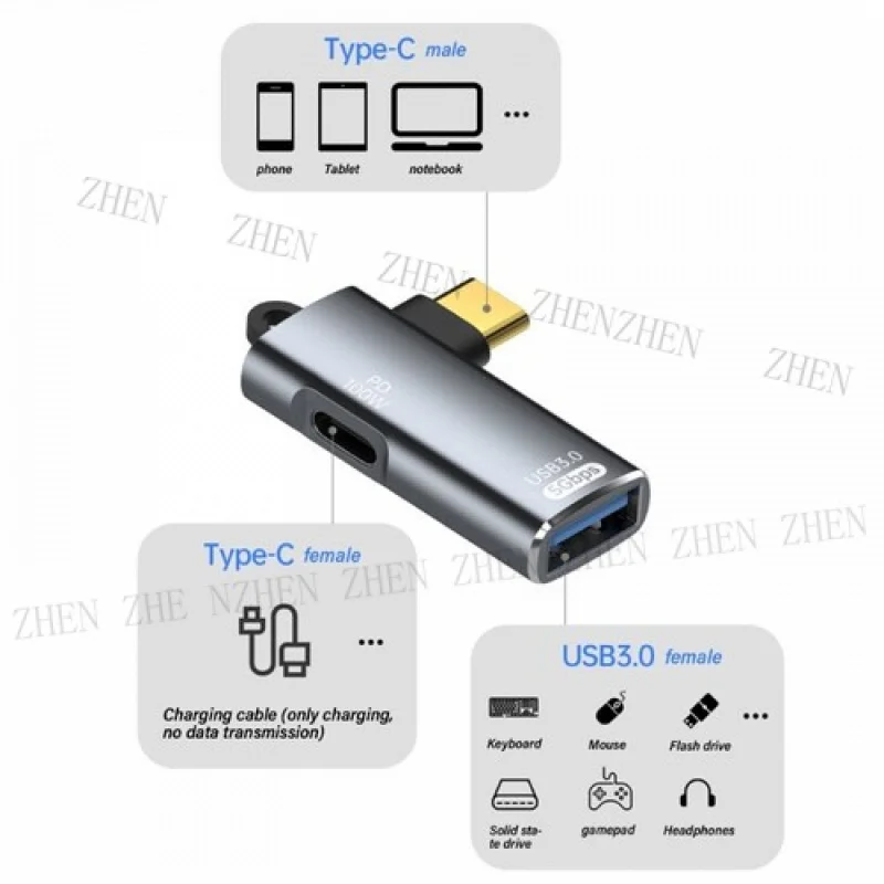 Y Y USB C To USB Adapter Converter 5Gbps Data Transfer For Laptops Phone Tablets