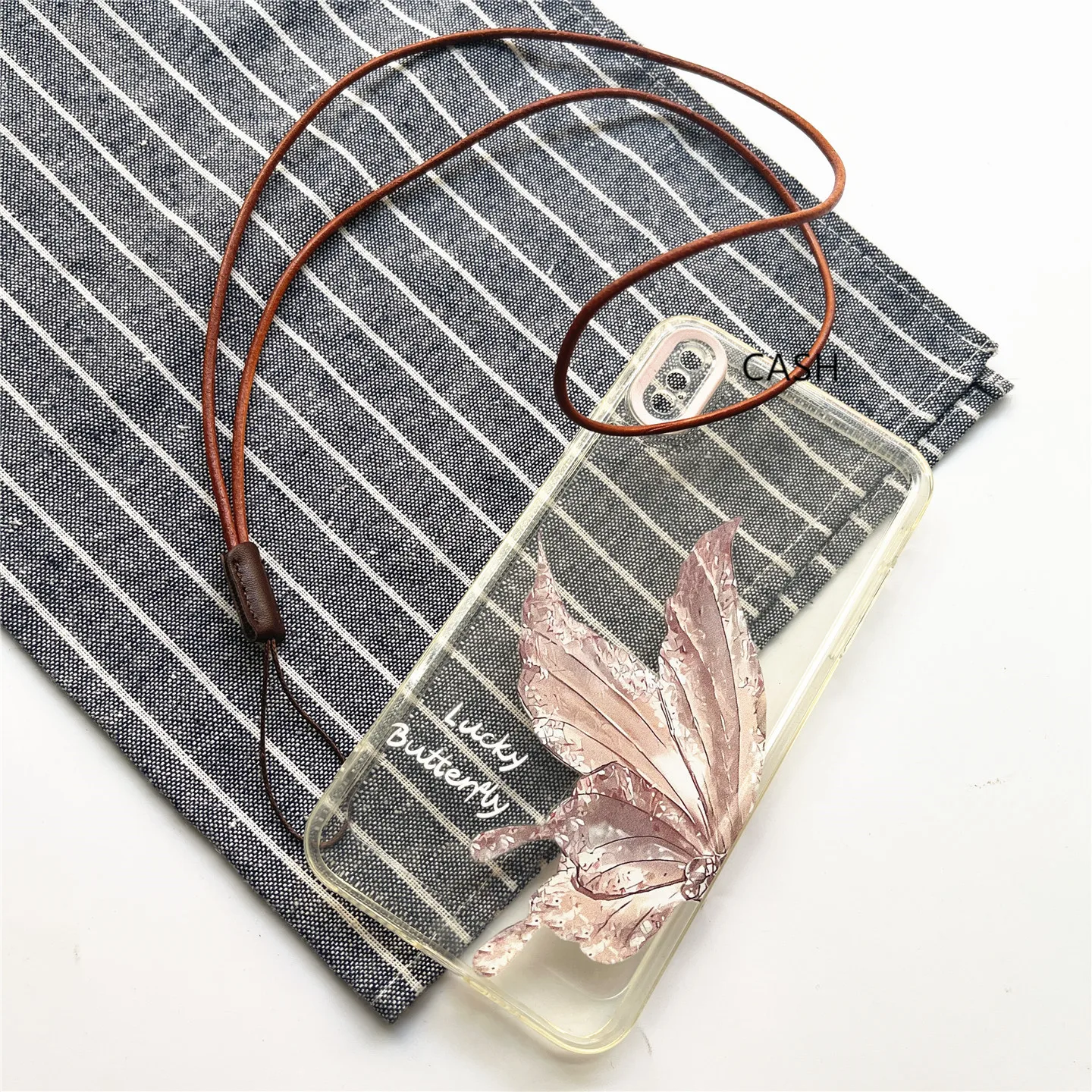 Soft PU Leather Lanyards Anti-lost Cord Neck Strap For Id Pass Card Badge Gym USB keys Mobile Phone Holder DIY Hang Rope