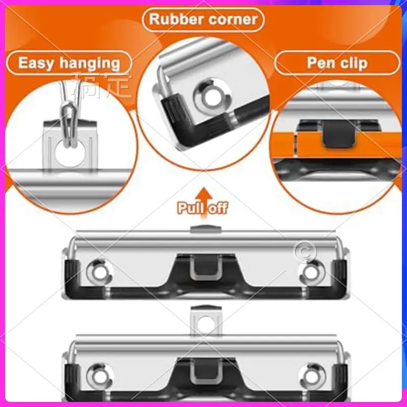 

AP-Clipboard Clips Metal With Rubber Handles And Hanging Holes - Plywood For Office School Home