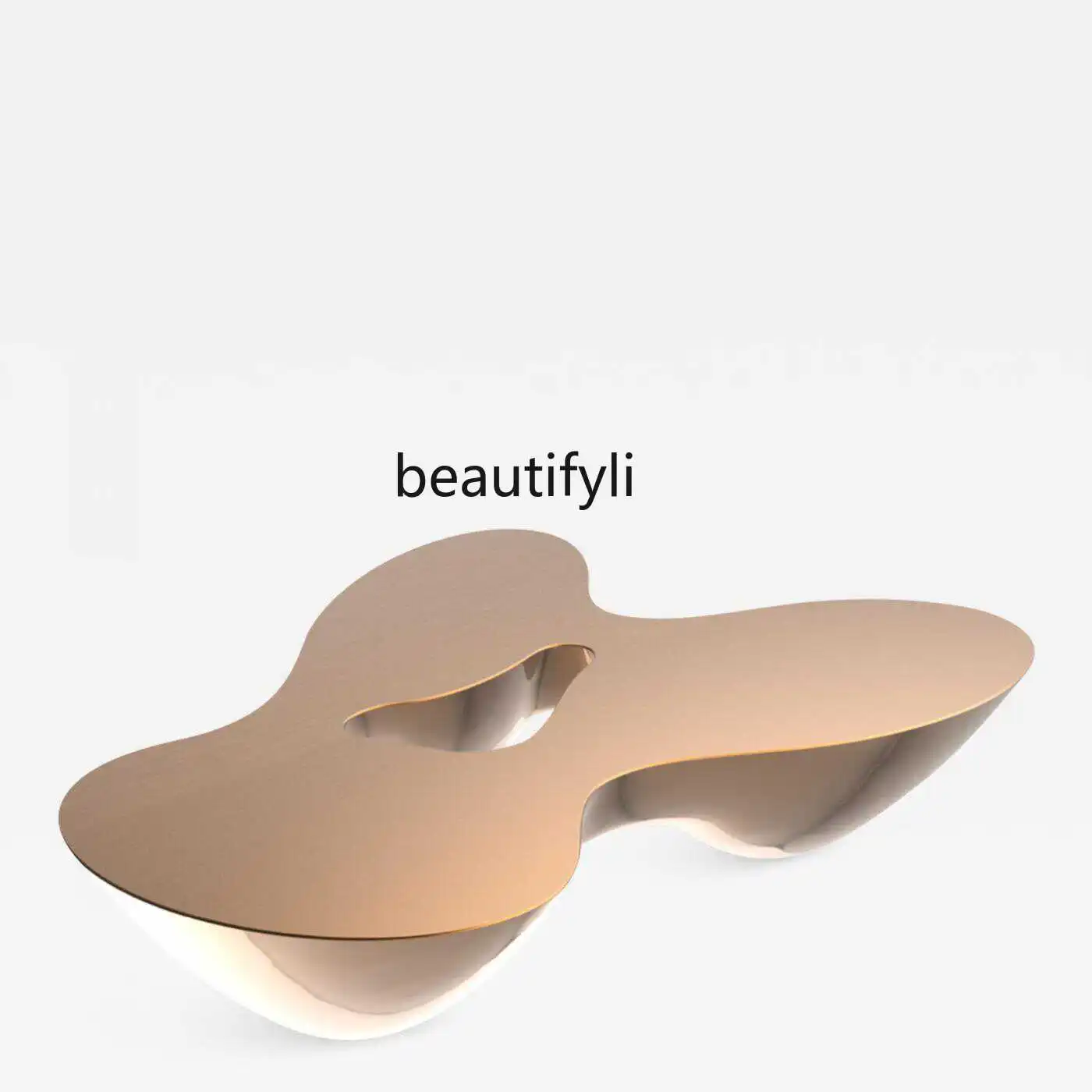 Scandinavische ontwerper eenvoudige glasvezel salontafel imitatiemarmer creatieve speciaal gevormde salontafel