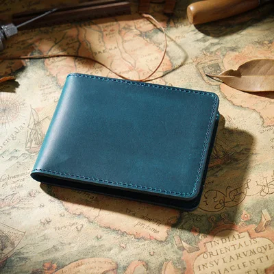 AIGUONIU اليدوية الجلد الطبيعي رجل غطاء رخصة القيادة مجنون الحصان الجلود غمد بسيط خمر تصميم غطاء جواز السفر Sel