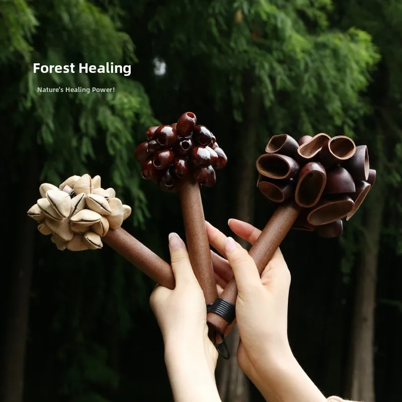 Menswild Indonesian Fruit Handbell Meditation  Bracelet Bell Yoga Accompaniment Imitation Sound Musical Instrument