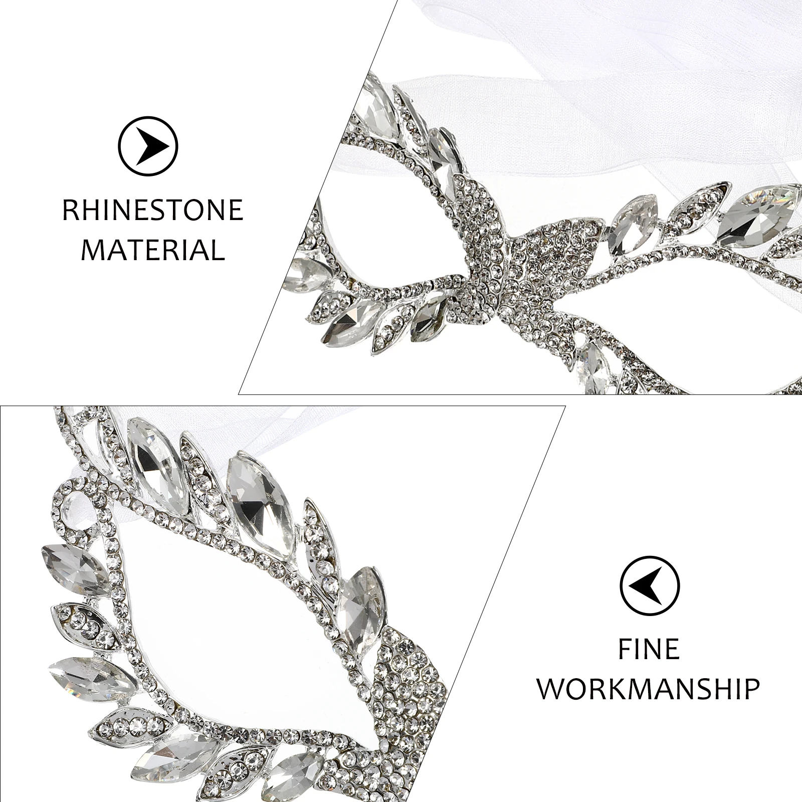 

Rhinestone Alloy Masquerade Mask for Halloween Party Fancy Dress Carnival Costume Mask Dancing Mask