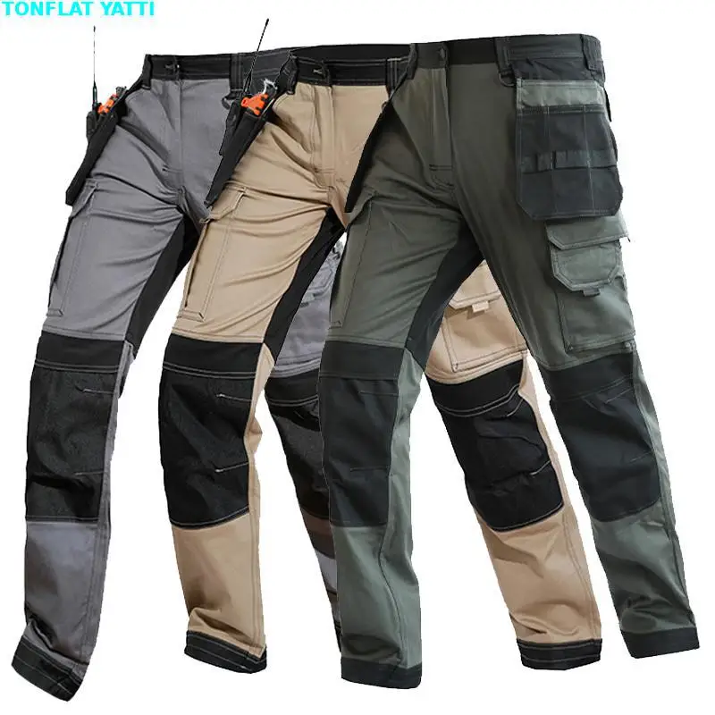 Men's Multi-pocket Cargo Pants Outdoor Work Pants Wear-resistant Pants Worker's Trousers Working Trousers Men Construction