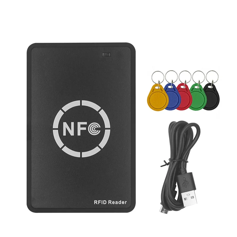 

N93R RFID NFC Smart Chip Reader/Writer+5XUID Keychain 125K 13.56M Copier RFID Duplicator Tag Copy Clone ID IC Key Badge Copy