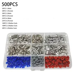 Box 11 Types Automotive Connector Piece 2.2/ 2.8/ 3.5 Mm Male/Female Crimping Terminals Auto Cold Pressed Wire Socket For Car