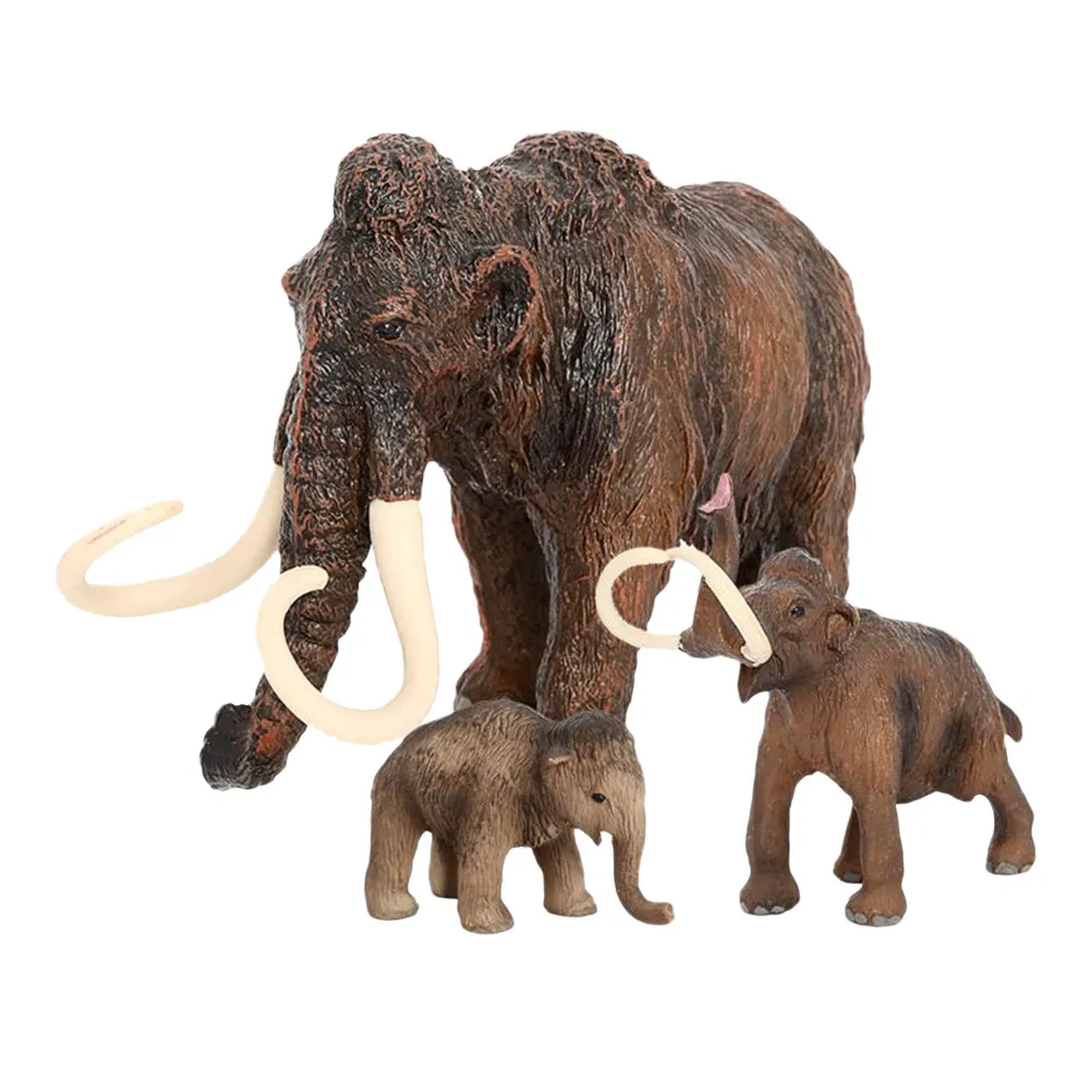 

3Pcs Simulation Sculpture Smooth Surface Animal Shape Decoration Desktop Ornament Educational for Kids