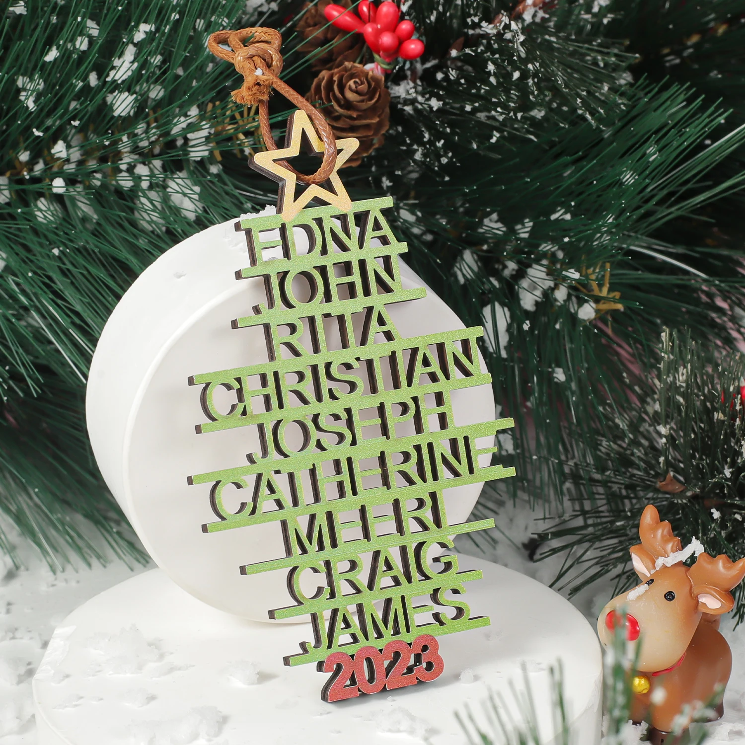 

Украшения с именем на заказ, подвеска, деревянный домашний декор, роскошный персонализированный тренд 2025, рождественский подарок для него и для нее