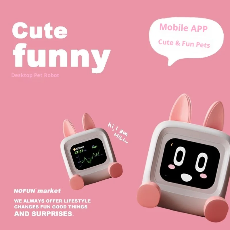 MILI TV سمّاعات بلوتوث الذكية روبوت المتكلم الإبداعية لطيف الجدول الحيوانات الأليفة الإلكترونية الحيوانات الأليفة فتاة هدية عيد ميلاد صديقة زوجة هدية