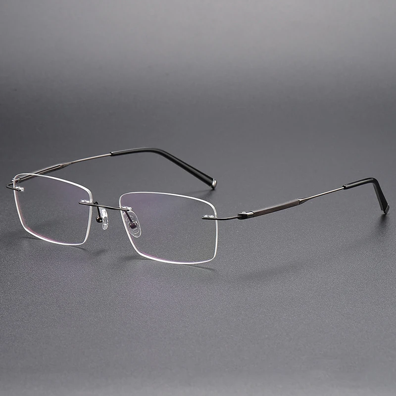 

Высочайшее качество сандалового дерева, титановые оптические оправы для очков, мужские ретро деловые квадратные оправы для очков без оправы, женские очки