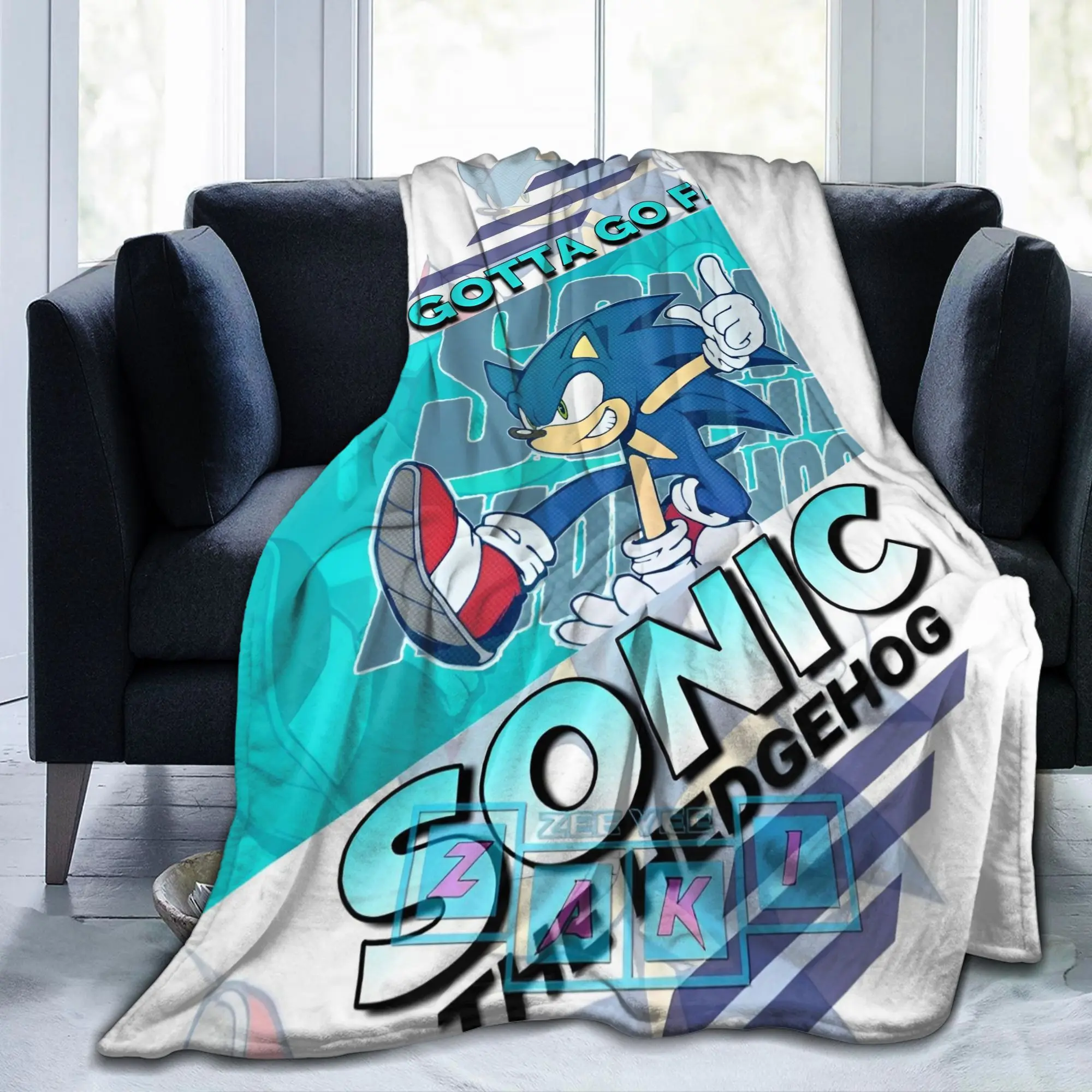 S-Sonics The H-Hedgehogs Blanket Fleece Autumn/Winter Breathable Warm Throw Blanket for Sofa Office Bedspreads