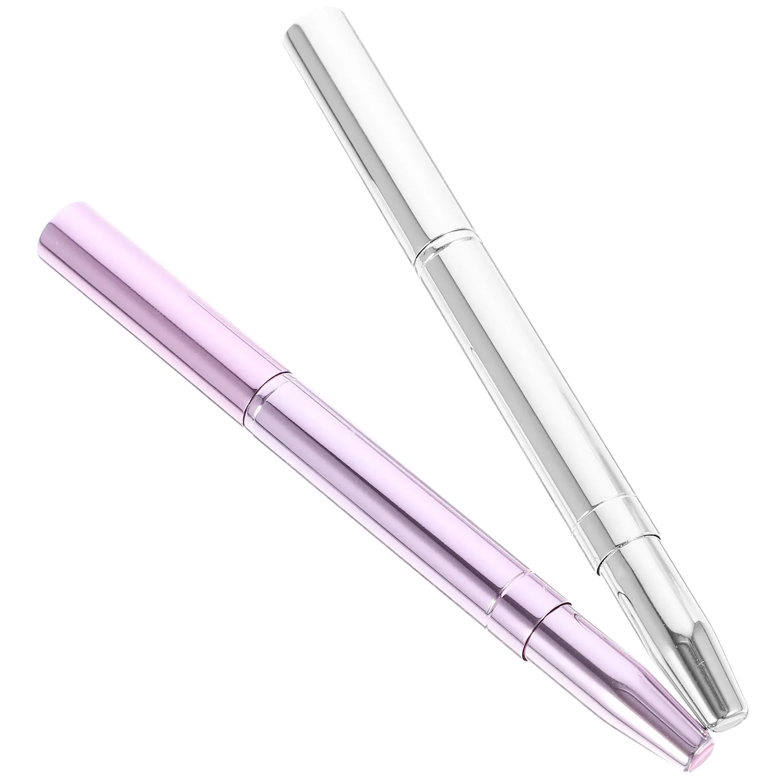 

2 Pcs Double Ended Lip Brush Plastic Retractable Concealer Eyeshadow Makeup Brushes Compact Travel Friendly Cosmetics Beauty