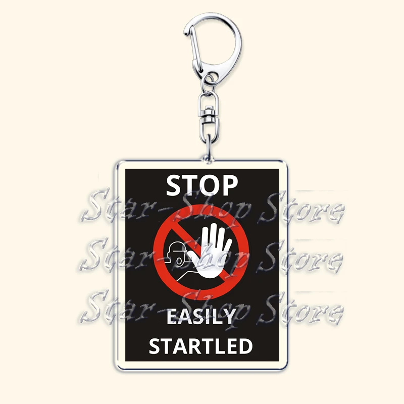 Llavero divertido con miedo fácil de arrancar, llavero, anillo para accesorios, bolsa, insocial, Humor introvertible, joyería, regalo para amigos