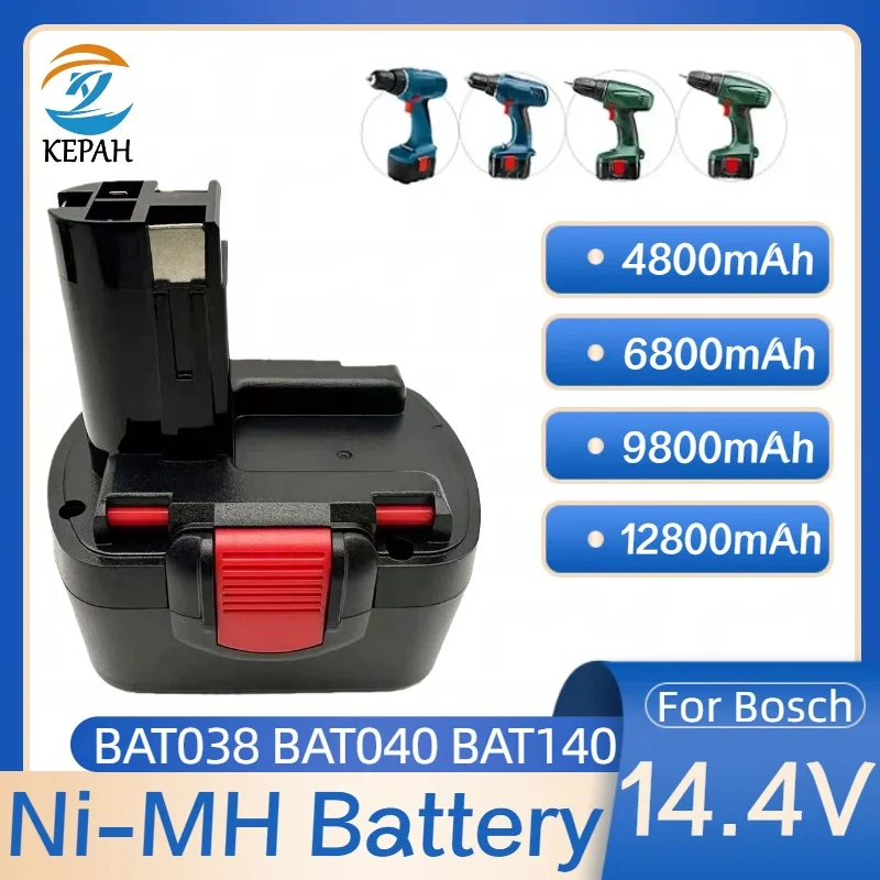 

For Bosch 14.4V 4800mAh Ni-MH Rechargeable Power Tool Battery For Bosch BAT038 BAT040 BAT041 BAT140 BAT159 batterie