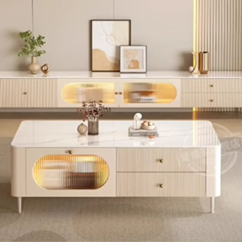 Nordic Modern Coffee Table Decoration Luxury Living Room Modern Coffee Table Minimalist Aesthetic Mesa Auxiliar Home Furniture