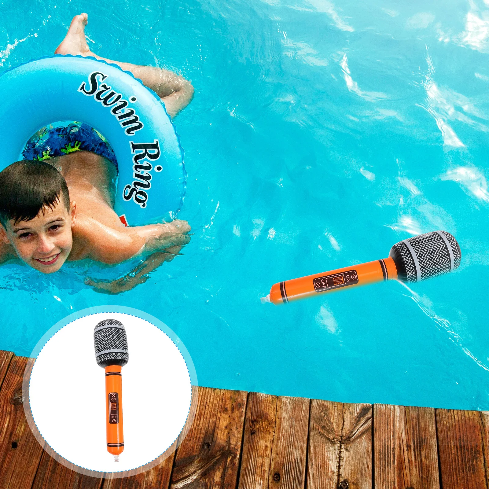 

5pcs Inflatable For Kids Blow Up Mic Party Pool Float Decor Kid Gift Birthday Party Inflatable Microphone Favor