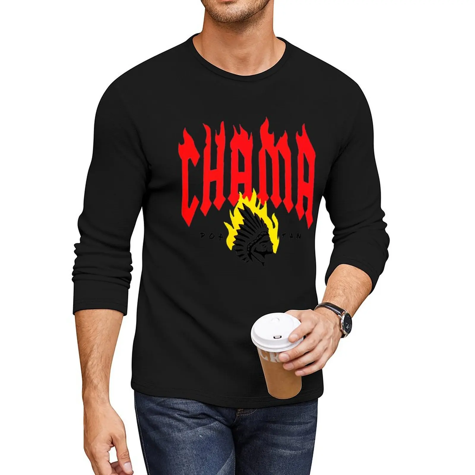 

Chama Long T-Shirt hippie clothes quick-drying t-shirt black t shirts mens t shirt graphic