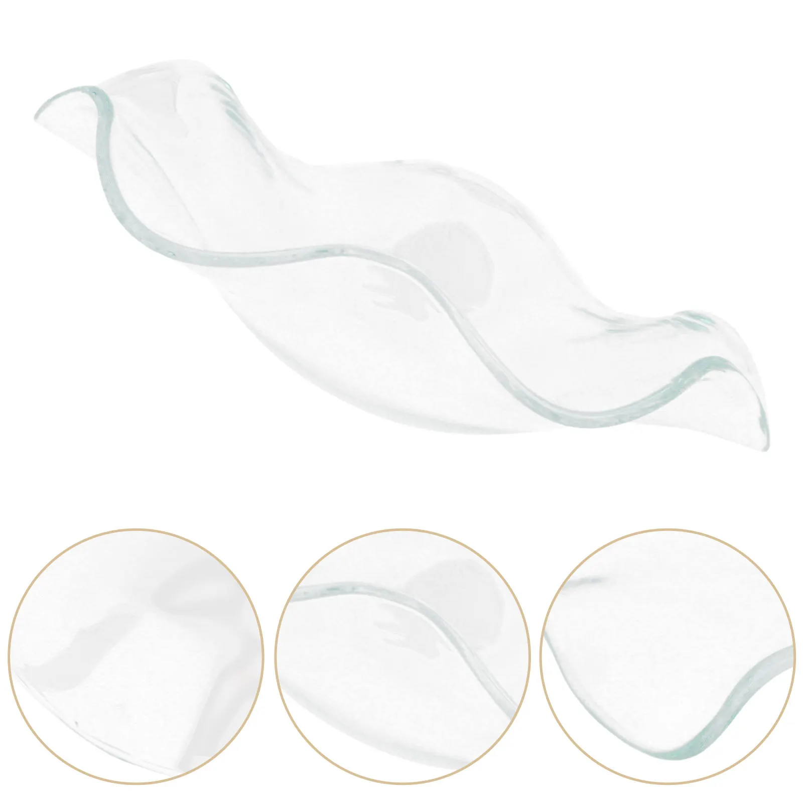 Transparent Glass Wavy Essential Oil Melting Dish Small 115mm Wax Warmer Tray Replacement Aromatherapy Glass Dish
