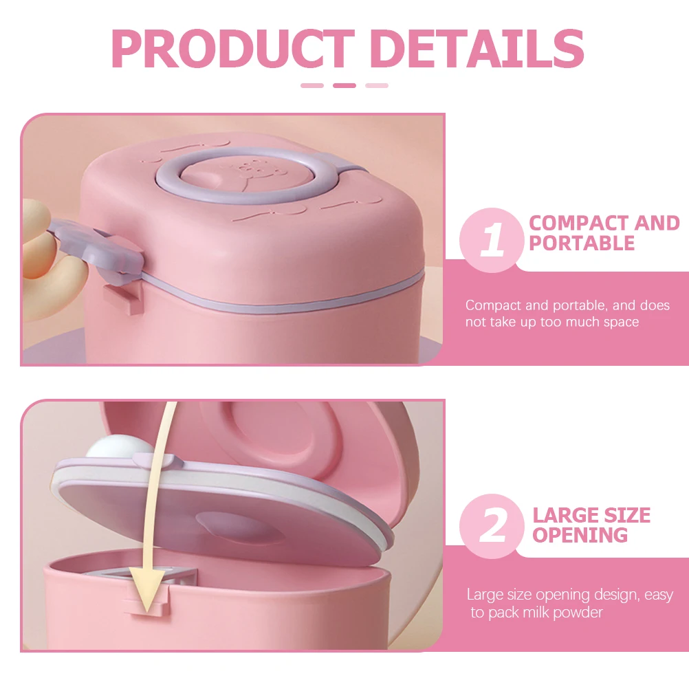 

1 set 1 Set Leak-Proof Formula Storage Box Milk Powder Container Portable Travel Essential Snack Food Dispenser For Outdoor