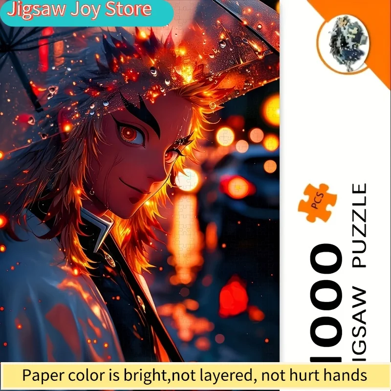 

A Box of Adult Jigsaw Puzzles with a Frameless Design, Featuring Vibrant Anime Characters, Perfect for Decorating Bedrooms, Li