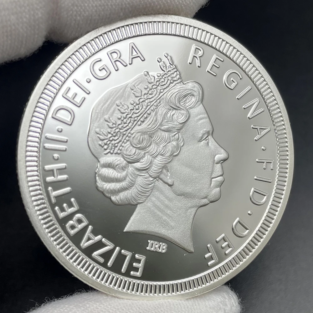 Queen Elizabeth II Platinum Jubilee Silbermünze 1952–2022 Lila Krone Souvenir-Medaille in Westminster Abbey-Abzeichen – Detail 12