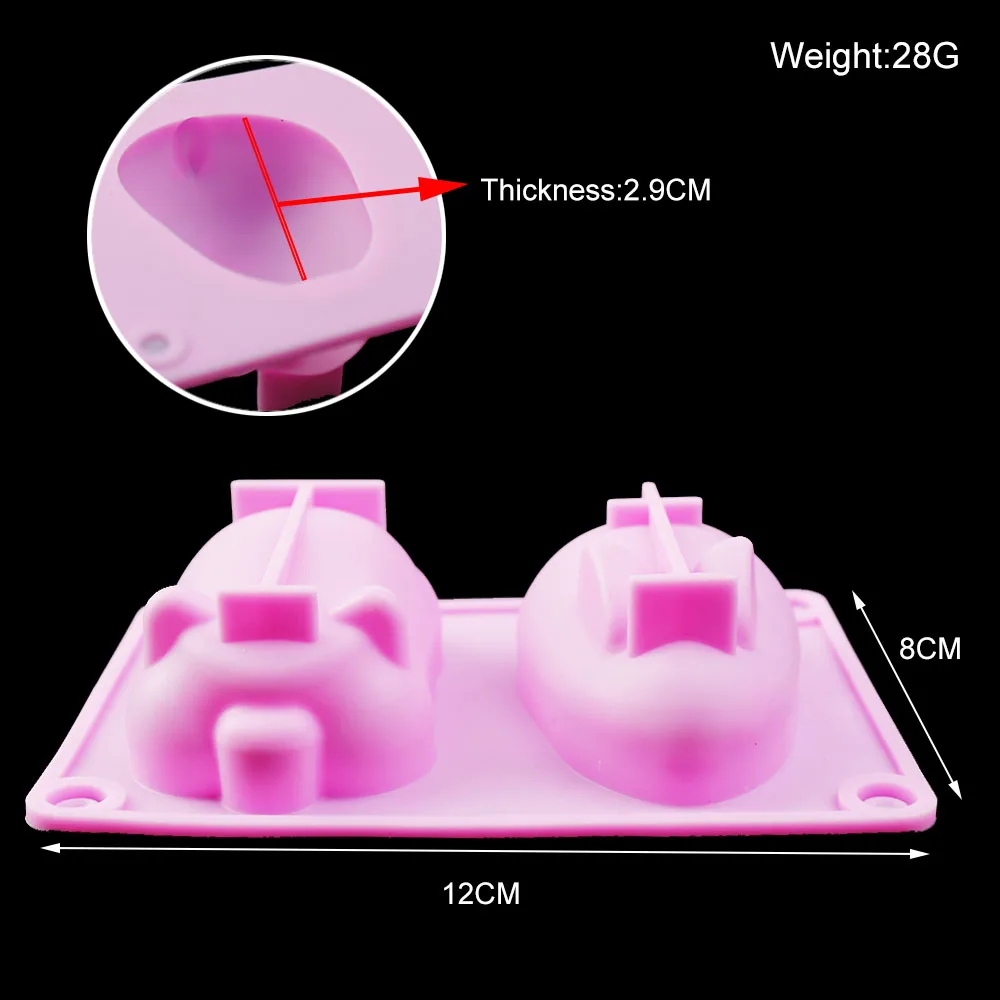 2022 nowe narzędzia do pieczenia 3D DIY nieprzywierające silikonowe formy do ciasta świnia królika forma na czekoladki do galaretki budyniu