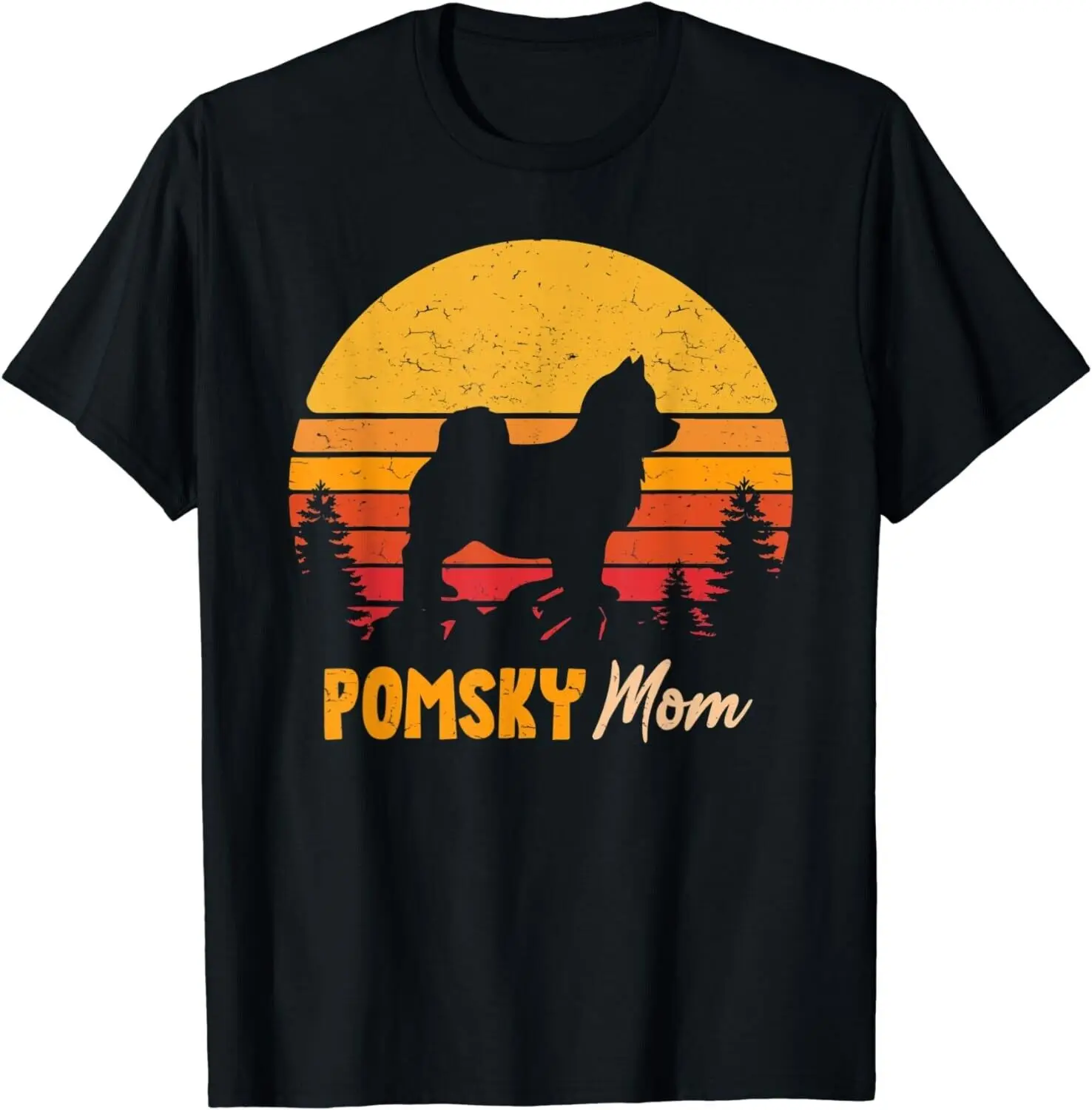 

Pomsky Mom Mama Vintage Retro Dog Women Gift Unisex T-Shirt